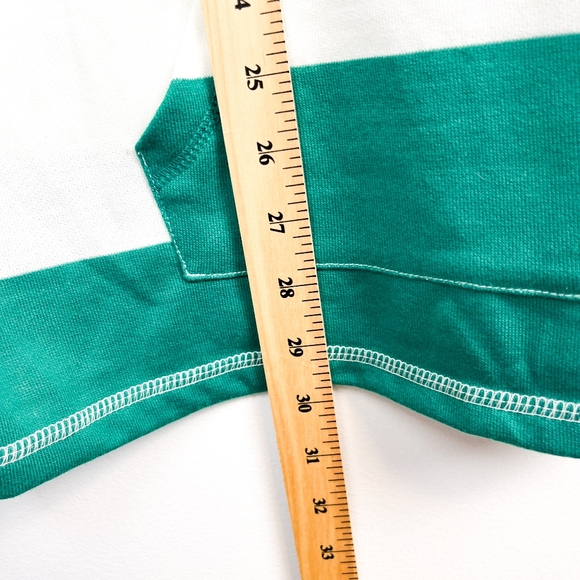 myStyle Long Sleeve White & Green Striped Hoodie - Picture 11 of 11